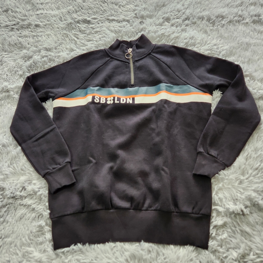 Sweaty Betty Black Logo Quarter Zip Sweatshirt